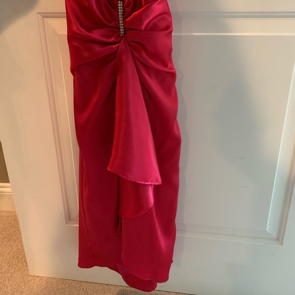 Hot pink cocktail dress size 5/6 - Picture 2 of 3